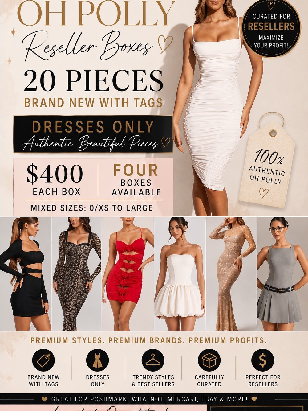 Oh Polly mixed box of 20 NWT dresses